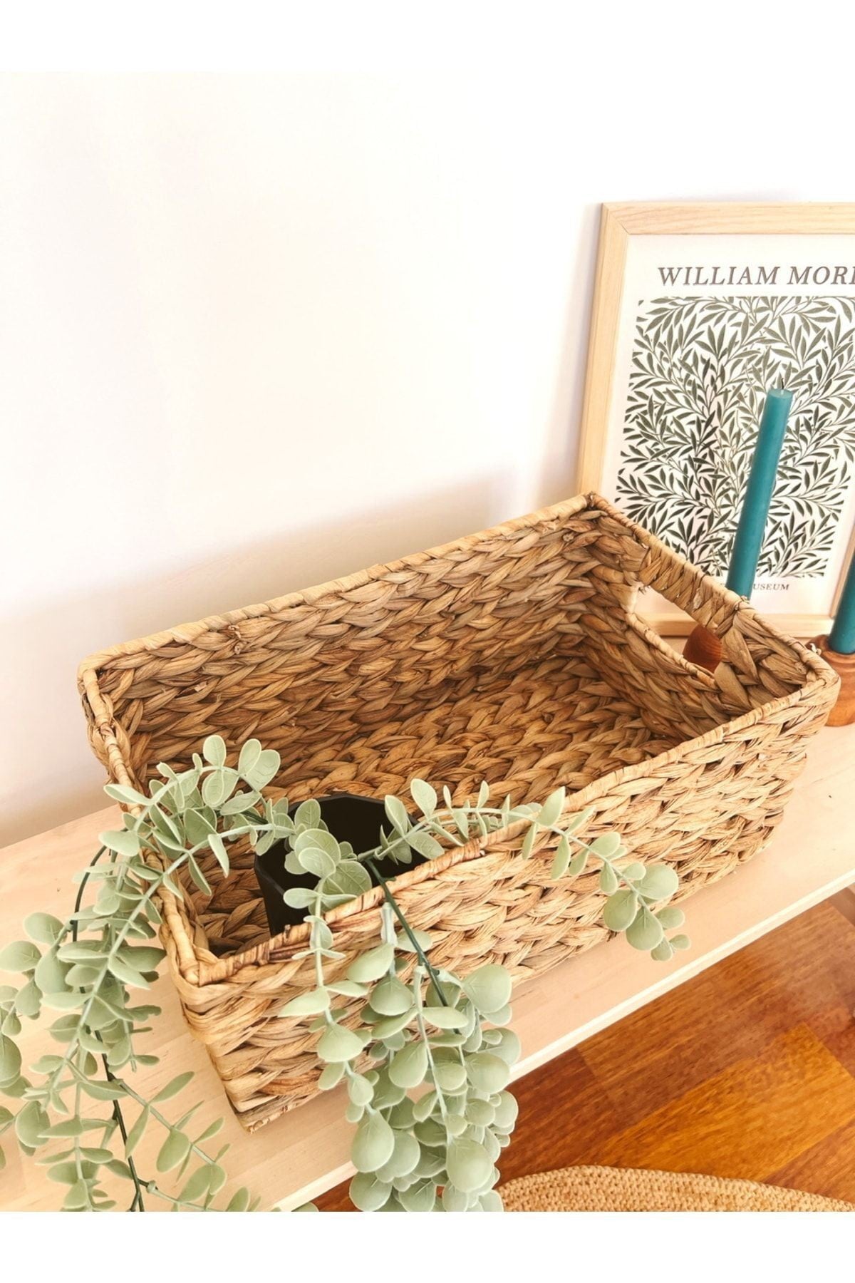 Hasır Sağlam Dikdörtgen 36x21x15 Sepet / Düzenleyici