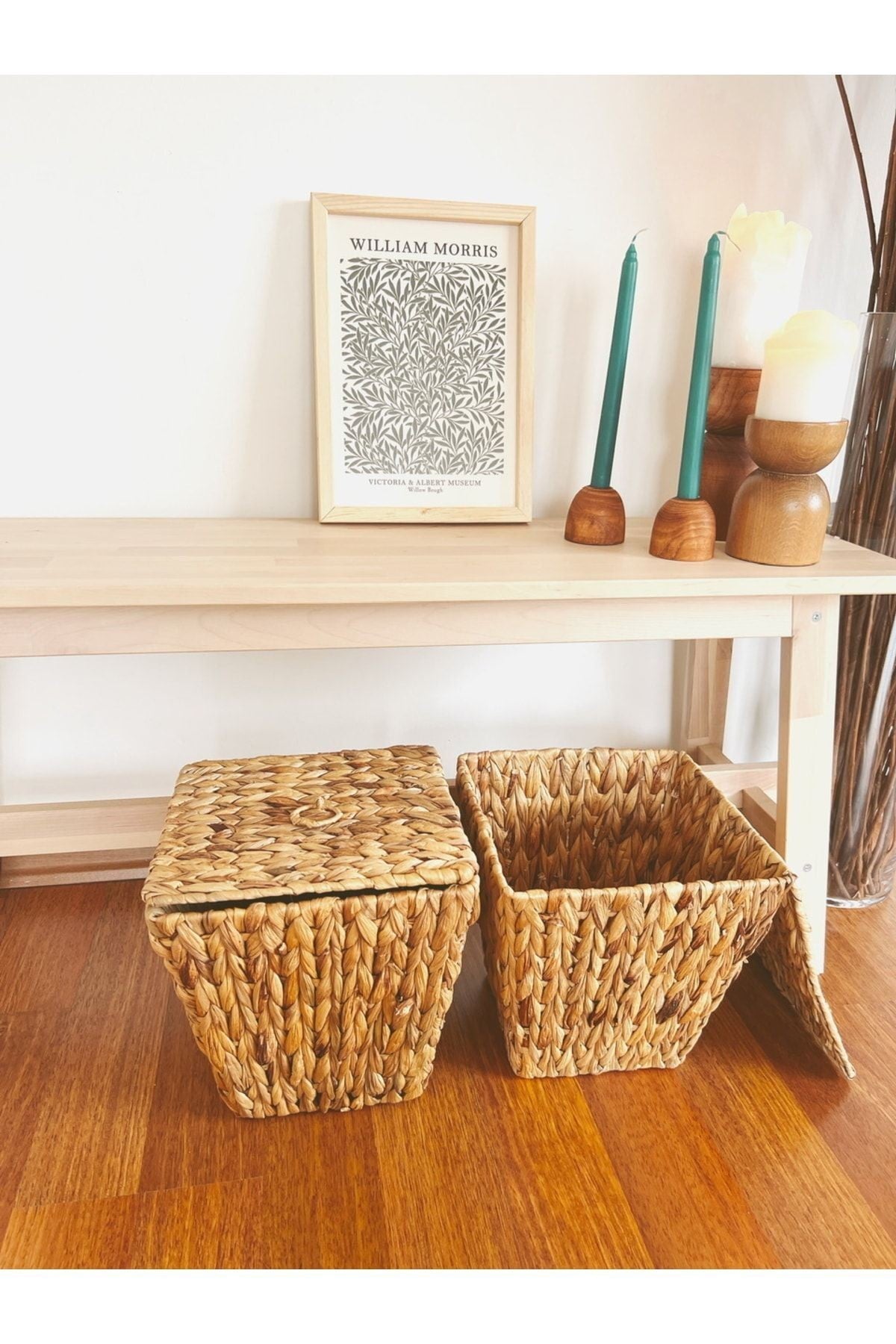 2li Hasır Kapaklı Çok Amaçlı Patates Ve Soğan Sepeti