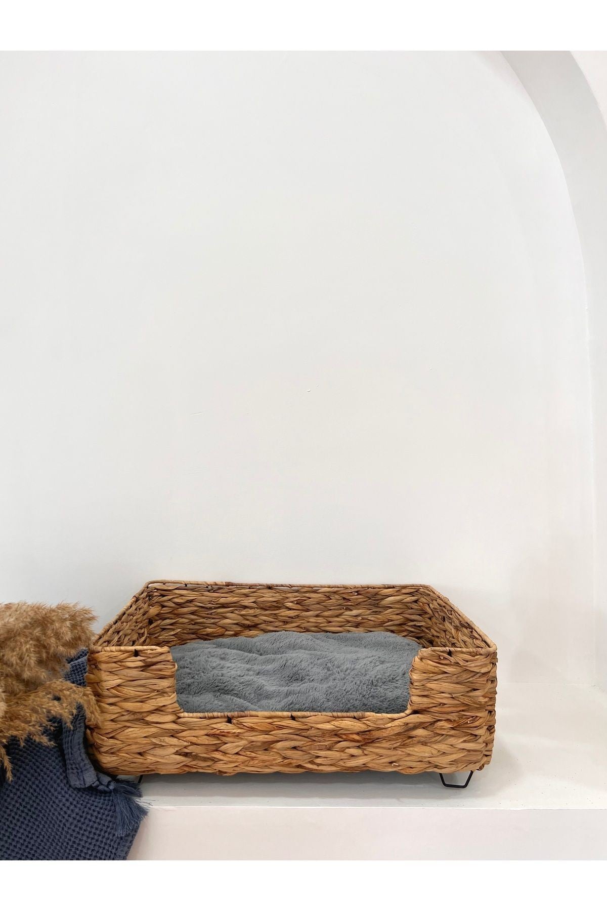 Hasır Minderli Büyük Boy Kedi/köpek Yatağı