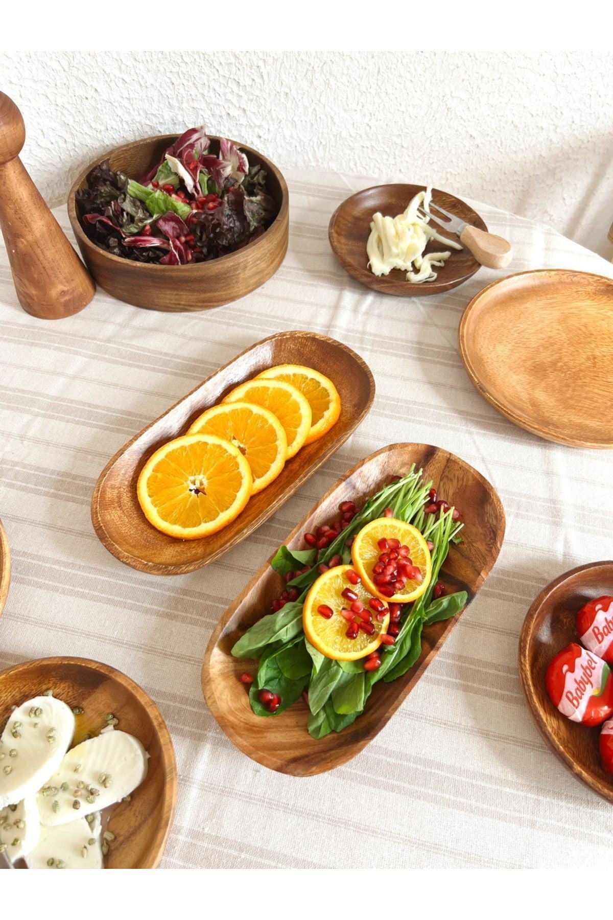 2’li Akasya Oval Sunum / Servis Tabağı