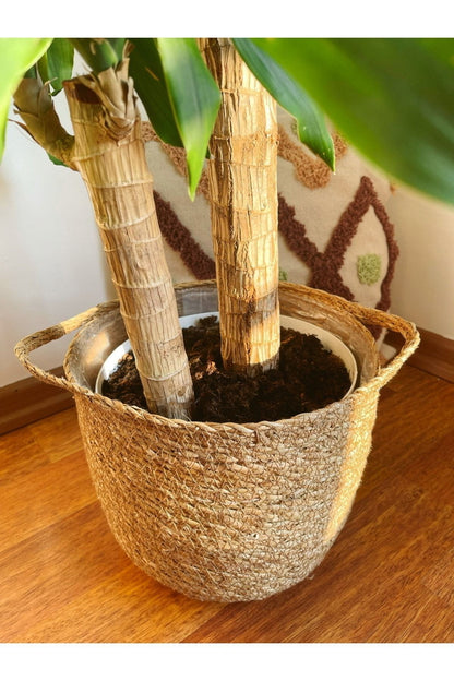 Iç Korumalı Büyük Boy Sağlam Hasır Sepet/düzenleyici/saksılık