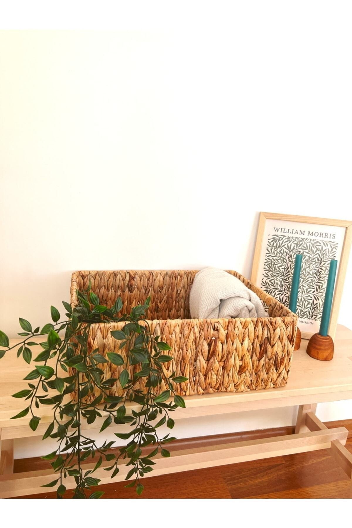 Hasır Sağlam 35x23x12 Dikdörtgen Sepet / Düzenleyici