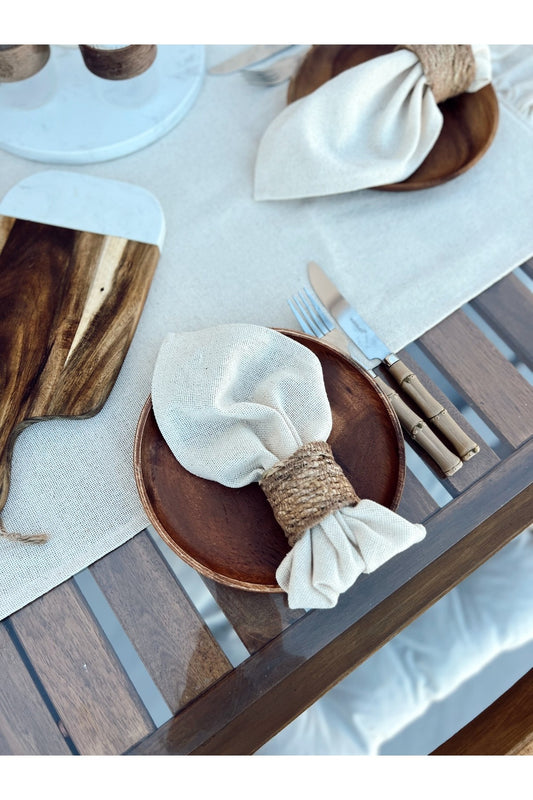 %100 Keten Kumaş Peçete 2Li