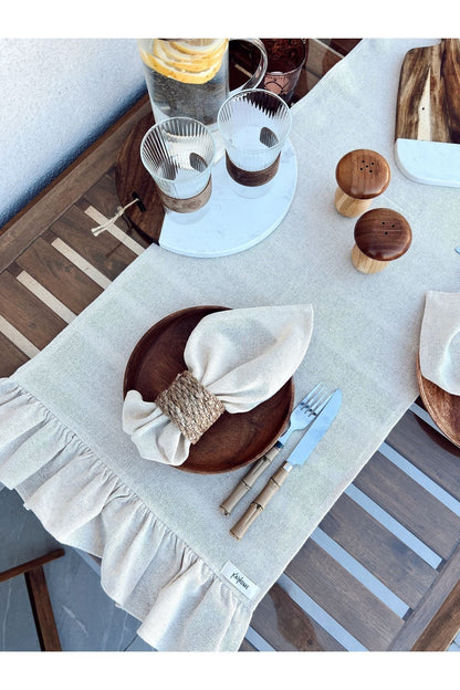 %100 Keten Kumaş Peçete 4Lü