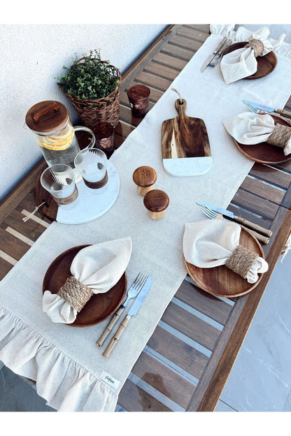 %100 Keten Kumaş Peçete 4Lü