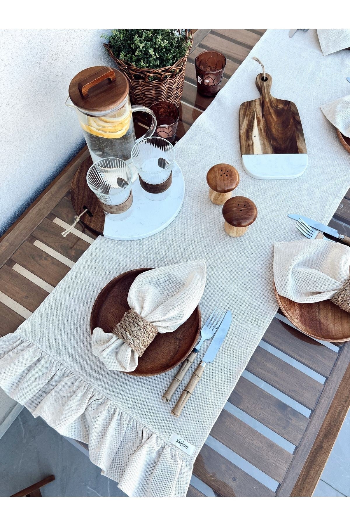 %100 Keten Kumaş Peçete 4Lü