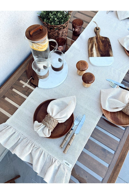 %100 Keten Kumaş Peçete 4Lü