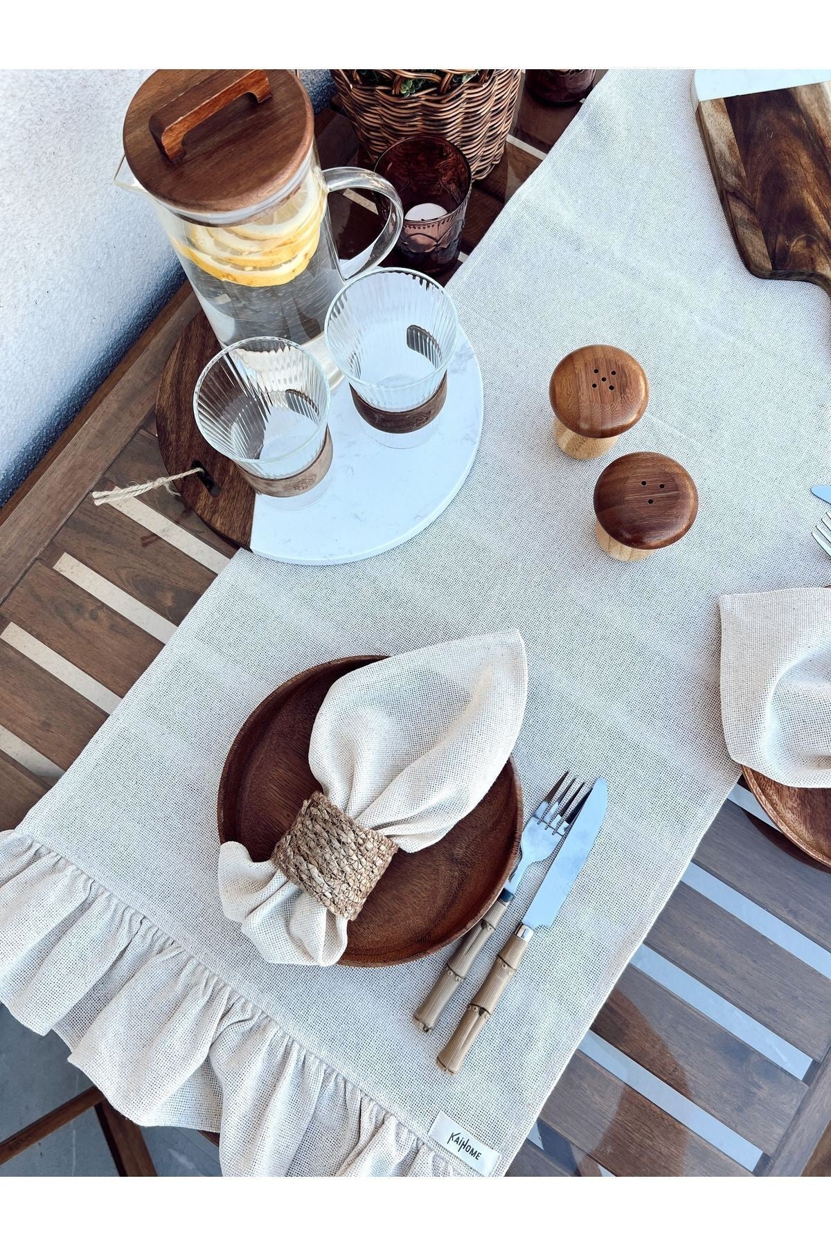 %100 Keten Kumaş Peçete 4Lü