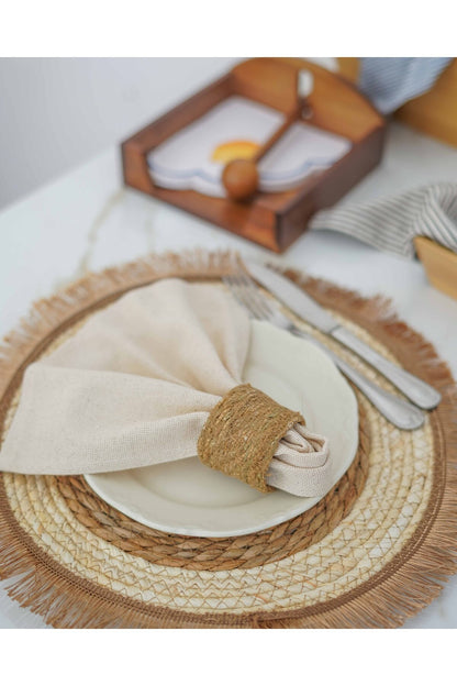 Hasır Peçete Halkası/Yüzüğü 6 ADET