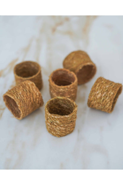 Hasır Peçete Halkası/Yüzüğü 6 ADET