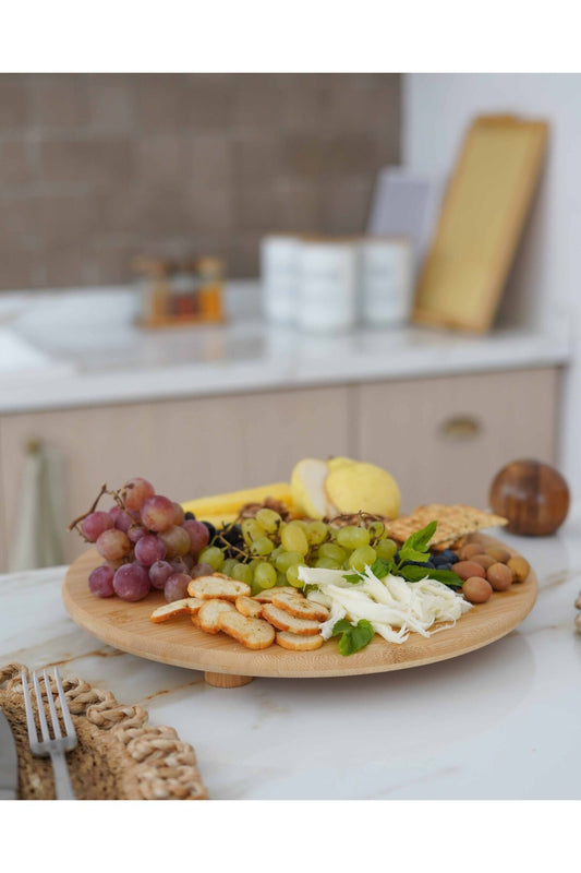 Bambu Yuvarlak Peynir Tabağı / Sunumluk