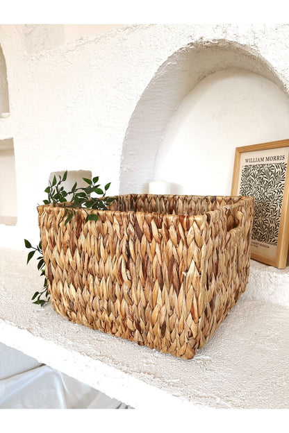 Hasır Su Sümbülü 32x32x22 Düzenleyici/organizer/oyuncak Sepeti/saksı