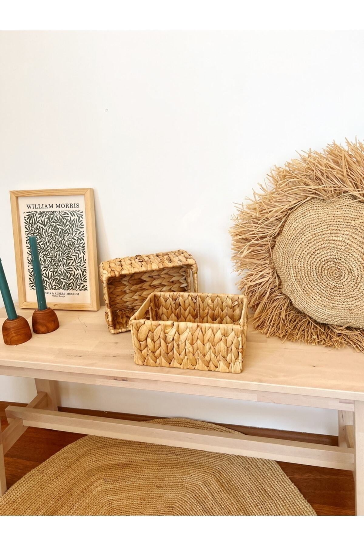 Hasır Dikdörtgen Su Sümbülü Çok Amaçlı Düzenleyici/Sepet/Organizer