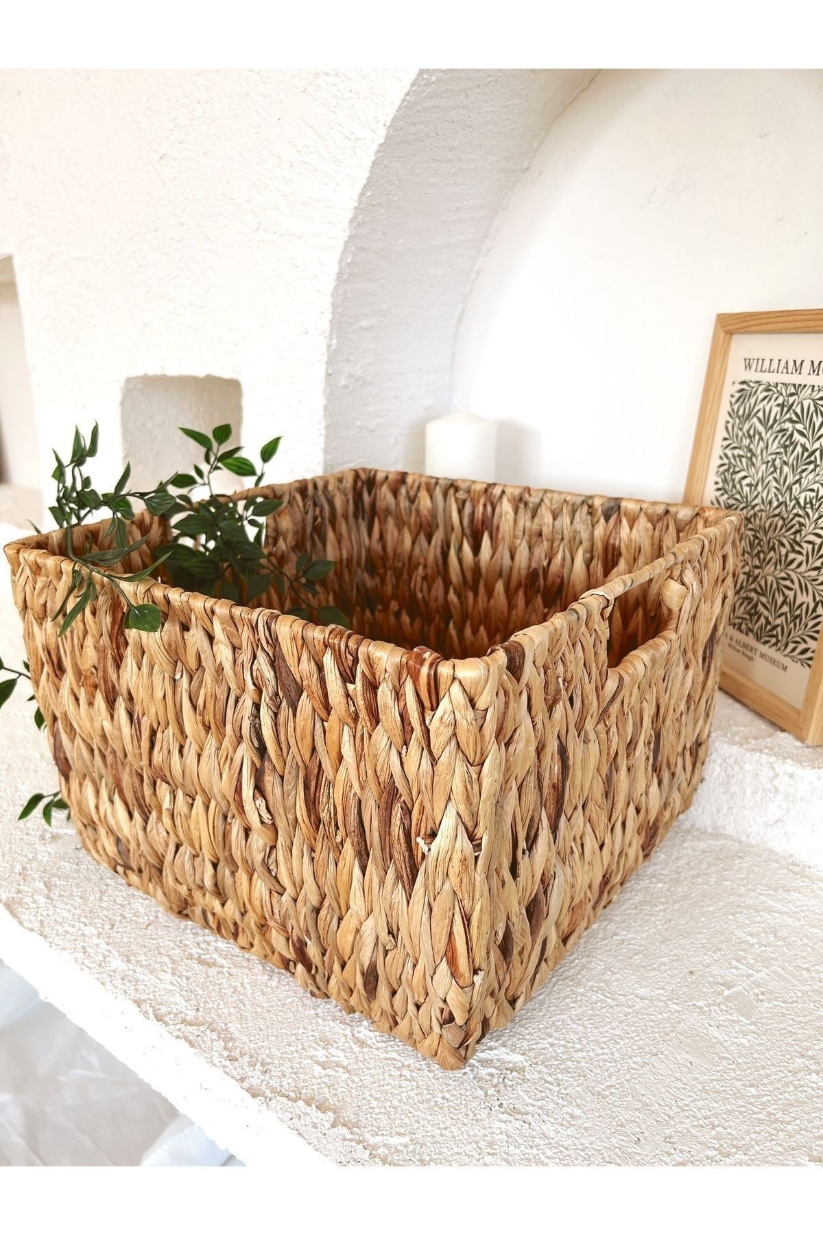 Hasır Su Sümbülü 32x32x22 Düzenleyici/organizer/oyuncak Sepeti/saksı