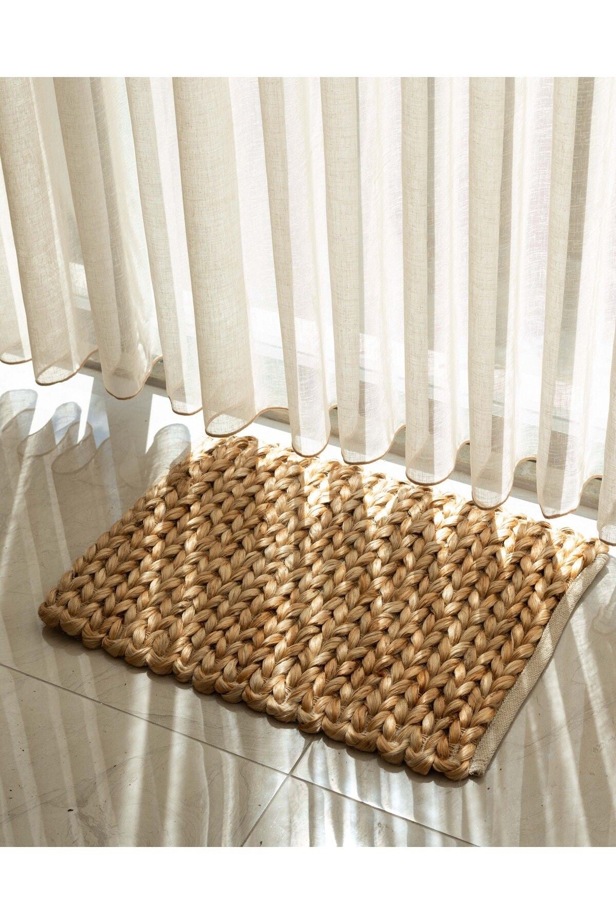 Hasır Kaymaz Tabanlı Kapı Önü Paspası