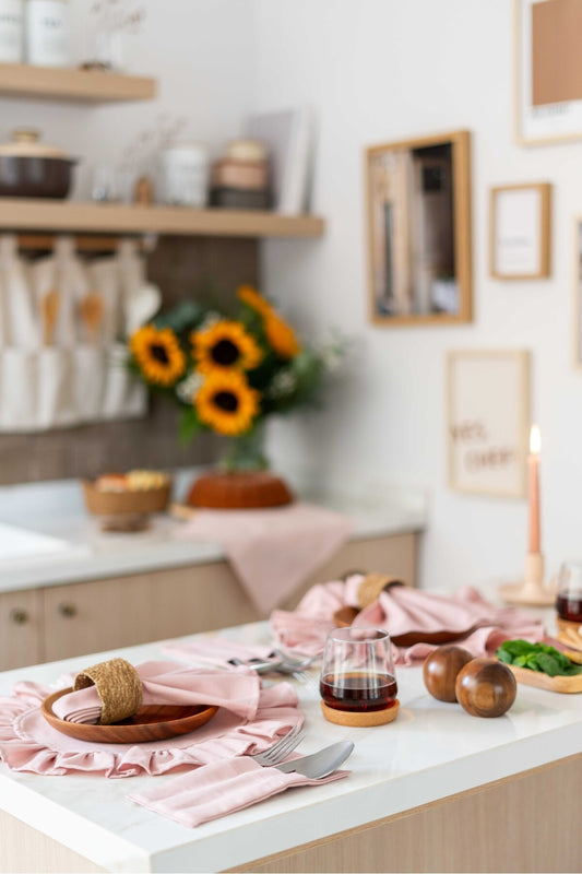 2li %100 Dak Keten 3 Bölmeli Kaşıklık / Çatal-Kaşık-Bıçak Kılıfı