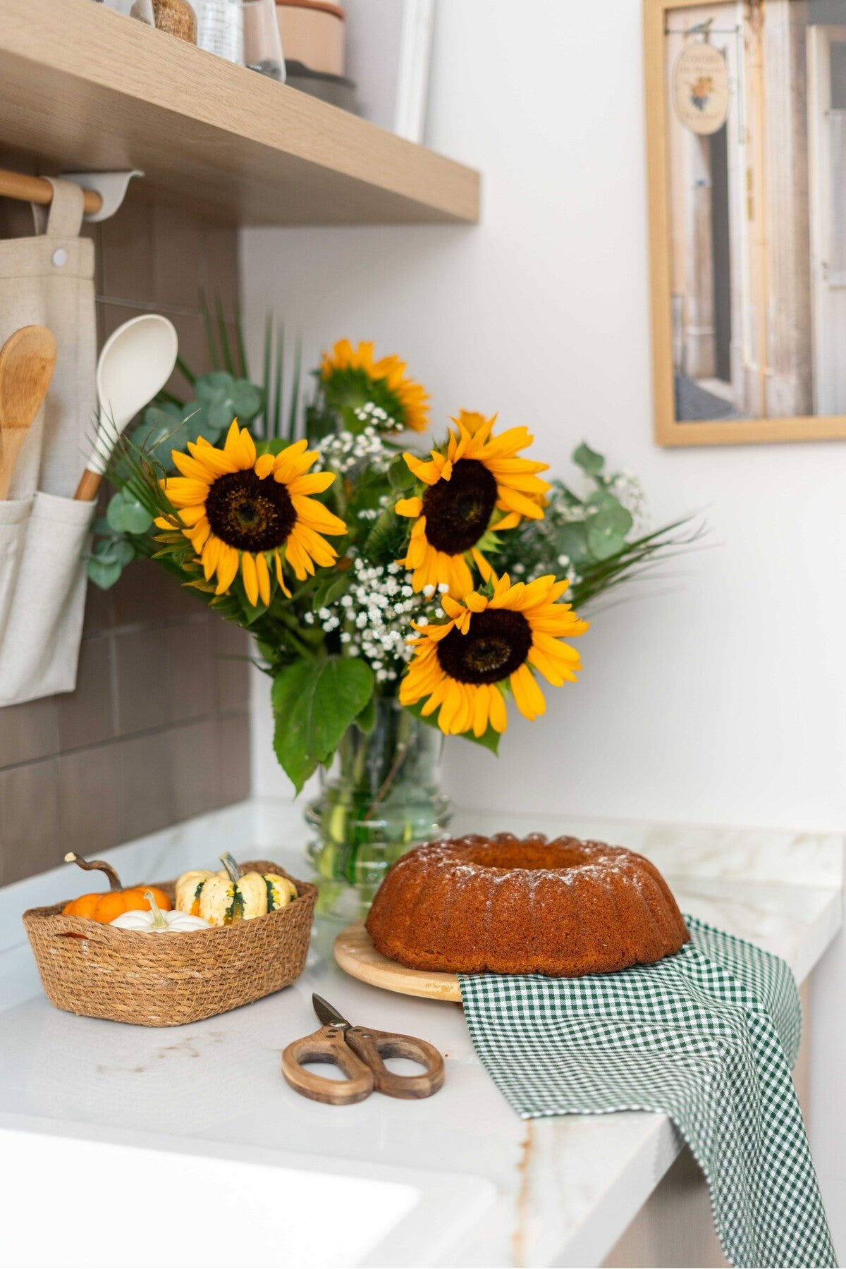 2Li %100 Keten Kumaş Kareli Yeşil Peçete