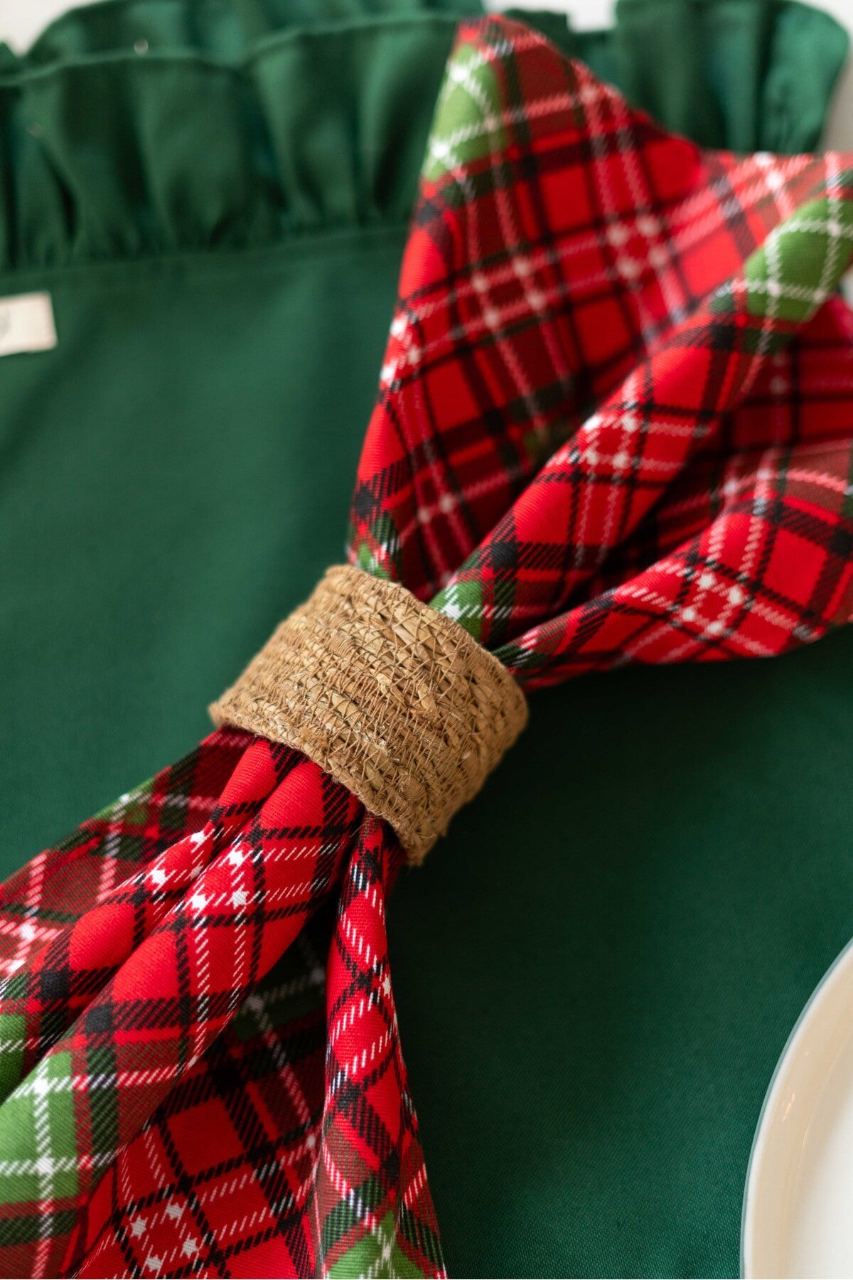 4lü Ekose Kumaş Peçete 40cm