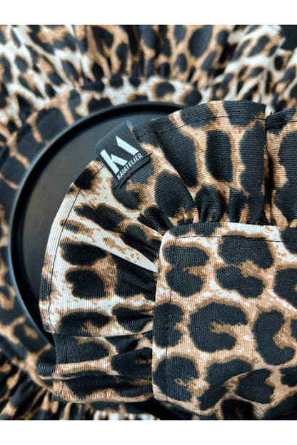 KaiLeo Keten Kumaş Fırfırlı Peçete 4LÜ