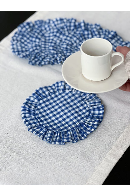 Sea Yuvarlak Fırfırlı Bardak Altlığı