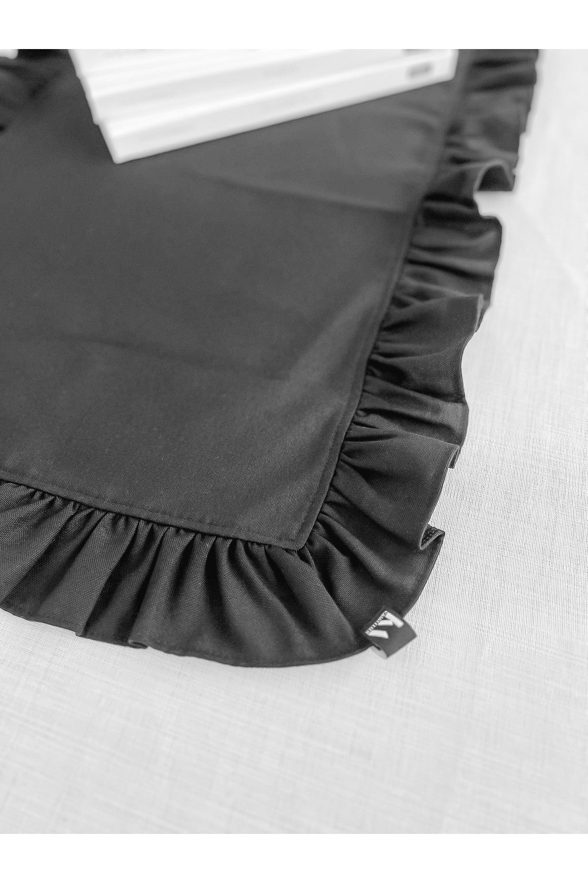 Luna Keten Heryeri Fırfırlı Dikdörtgen Runner 40X120CM