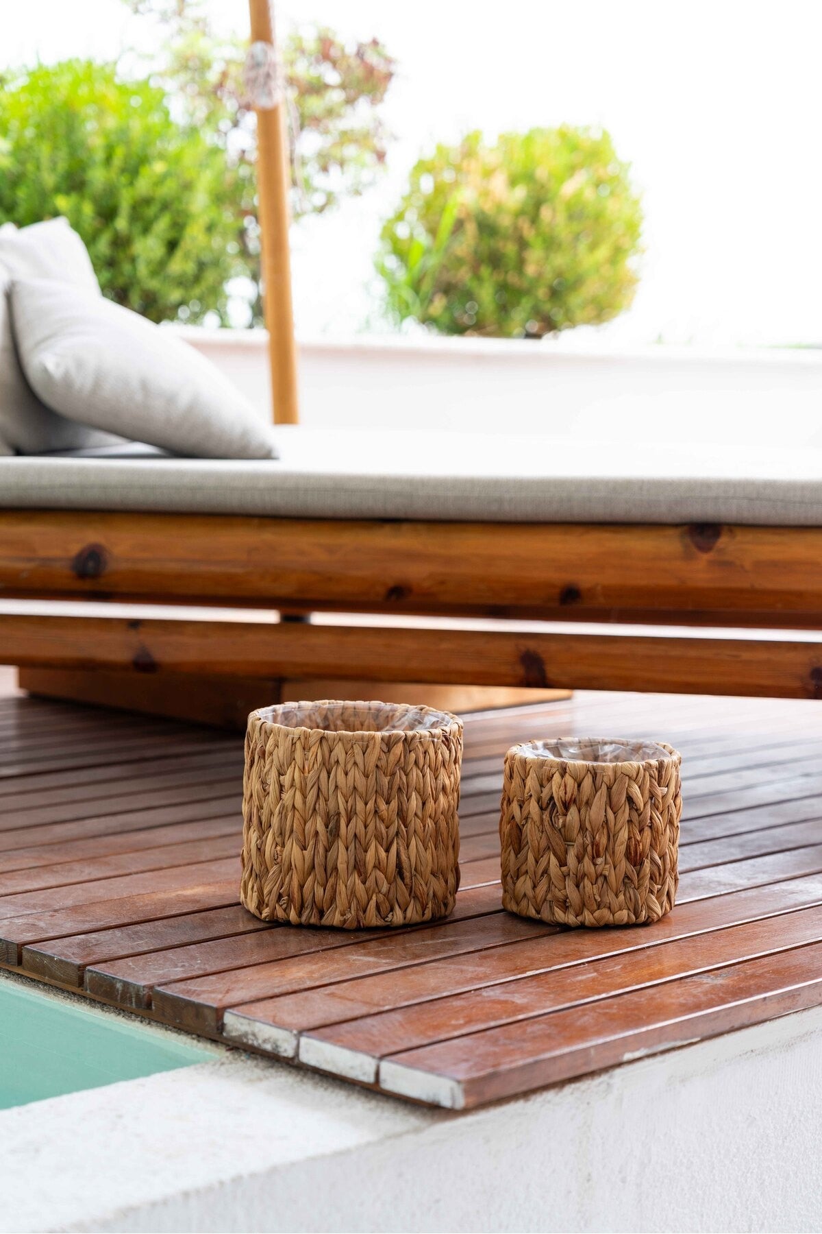 Iç Korumalı 4lü Sağlam Hasır Sepet/düzenleyici/saksılık