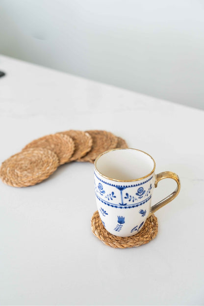 Naturel Hasır 6lı Bardak Altlığı