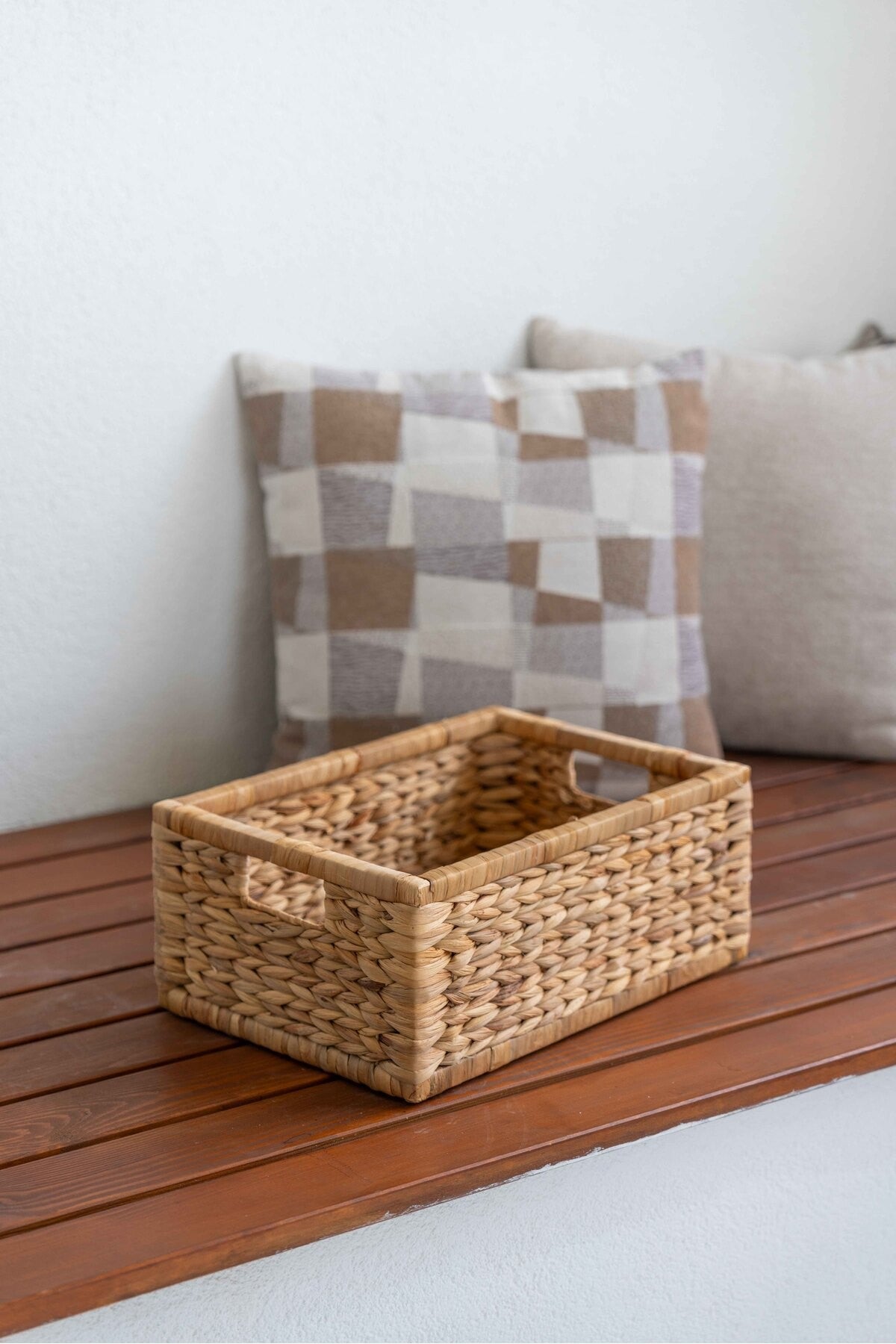 Hasır Sağlam Dikdörtgen Orta Boy Sepet / Düzenleyici