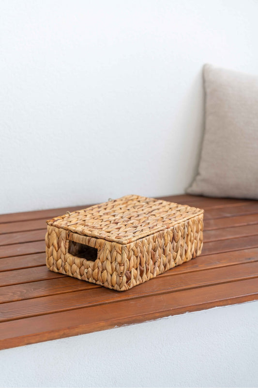 Hasır Dikdörtgen Kapaklı Düzenleyici/sepet