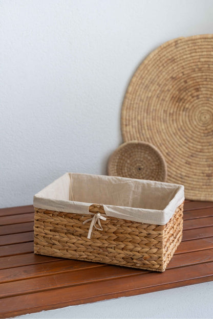 Hasır İç Korumalı Sağlam Orta Boy Düzenleyici/Sepet/Organizer