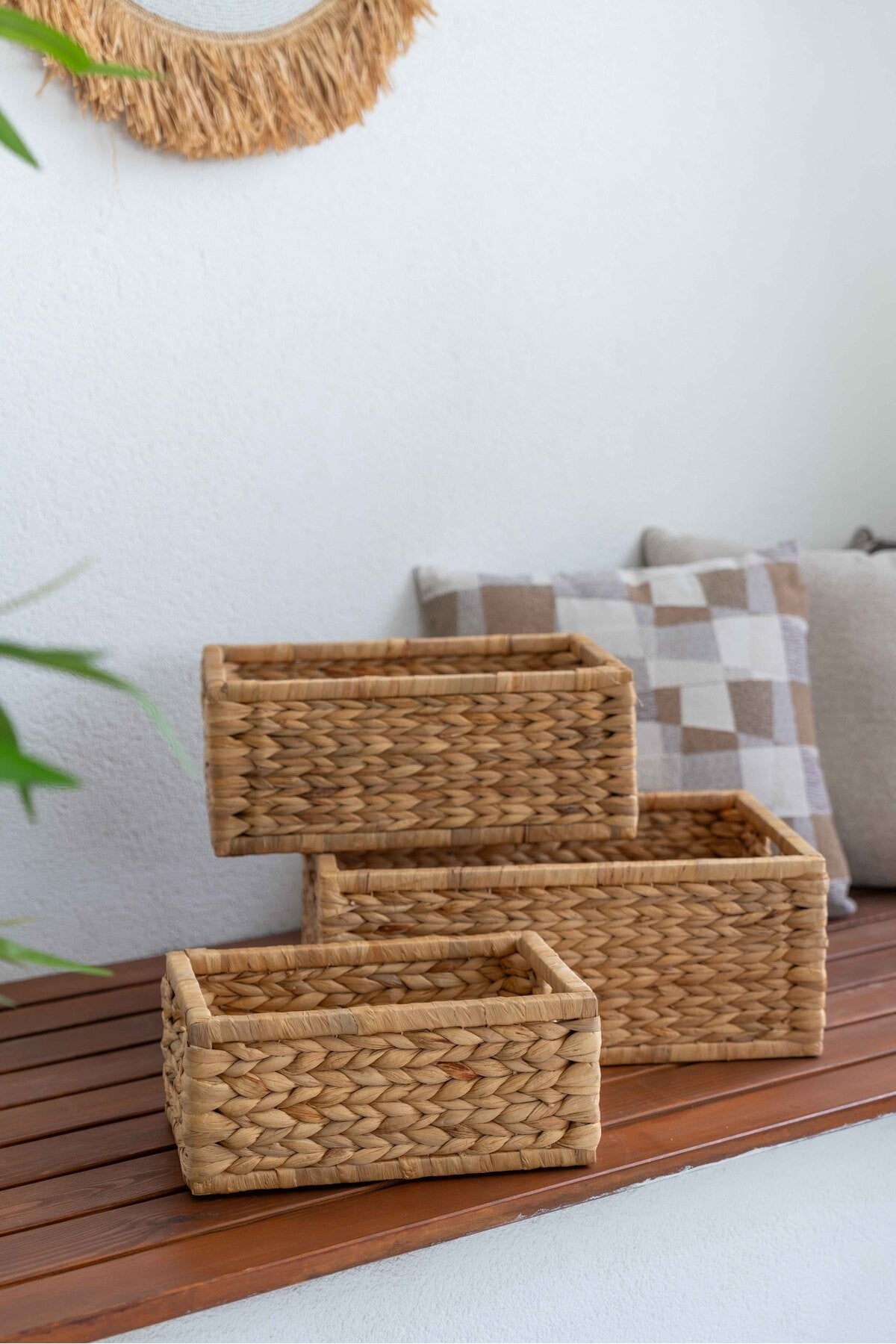 Hasır Sağlam Dikdörtgen 40x27x19,5 Sepet / Düzenleyici