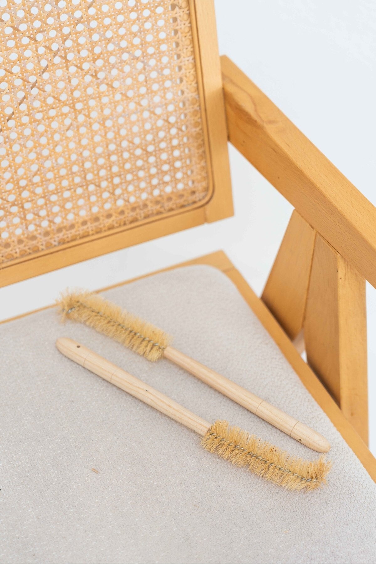 Ahşap Saplı Dekoratif Şişe Temizleme Fırçası