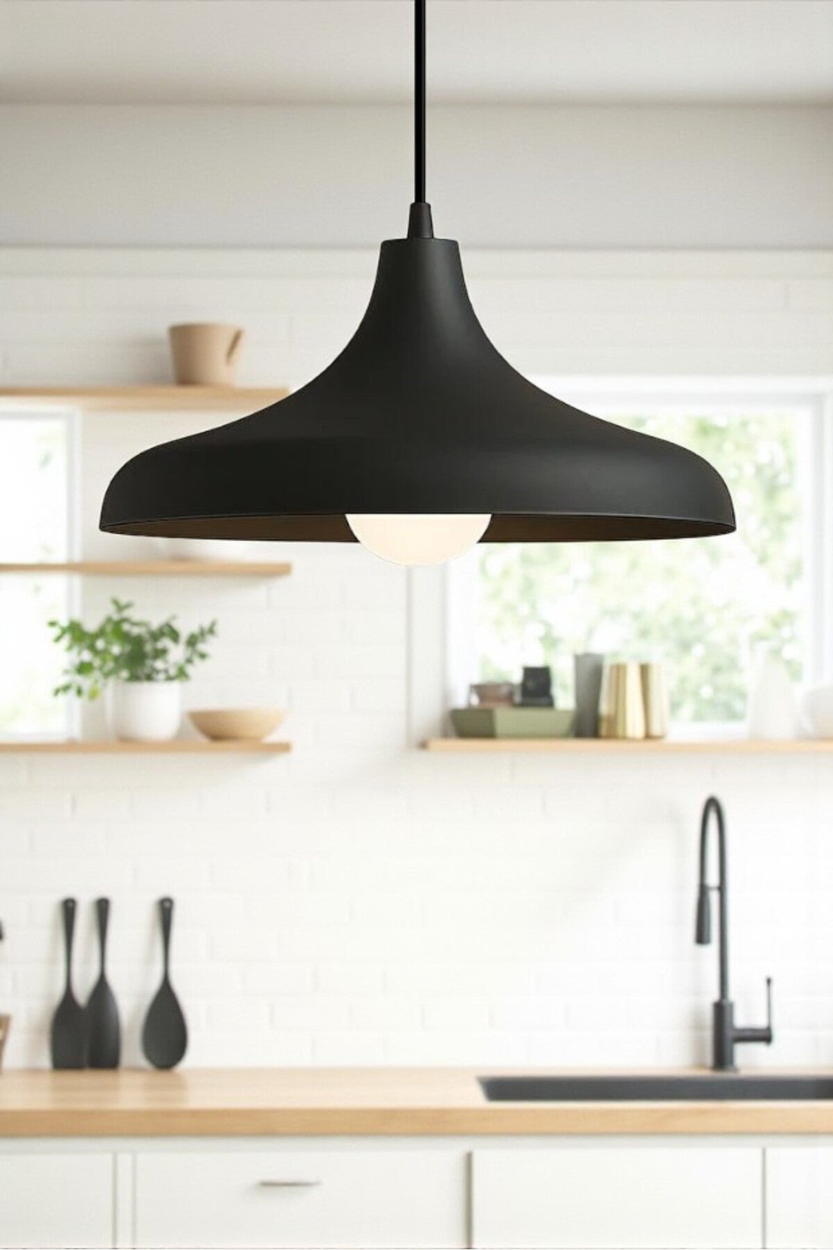 Rustik Retro Metal Tekli Sarkıt Avize – Mutfak, Cafe,Salon İçin Tasarlanmış Modern Aydınlatma