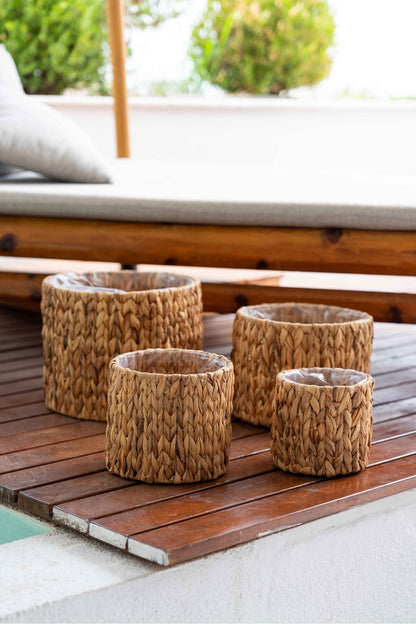 Iç Korumalı Sağlam Hasır Sepet/düzenleyici/saksılık