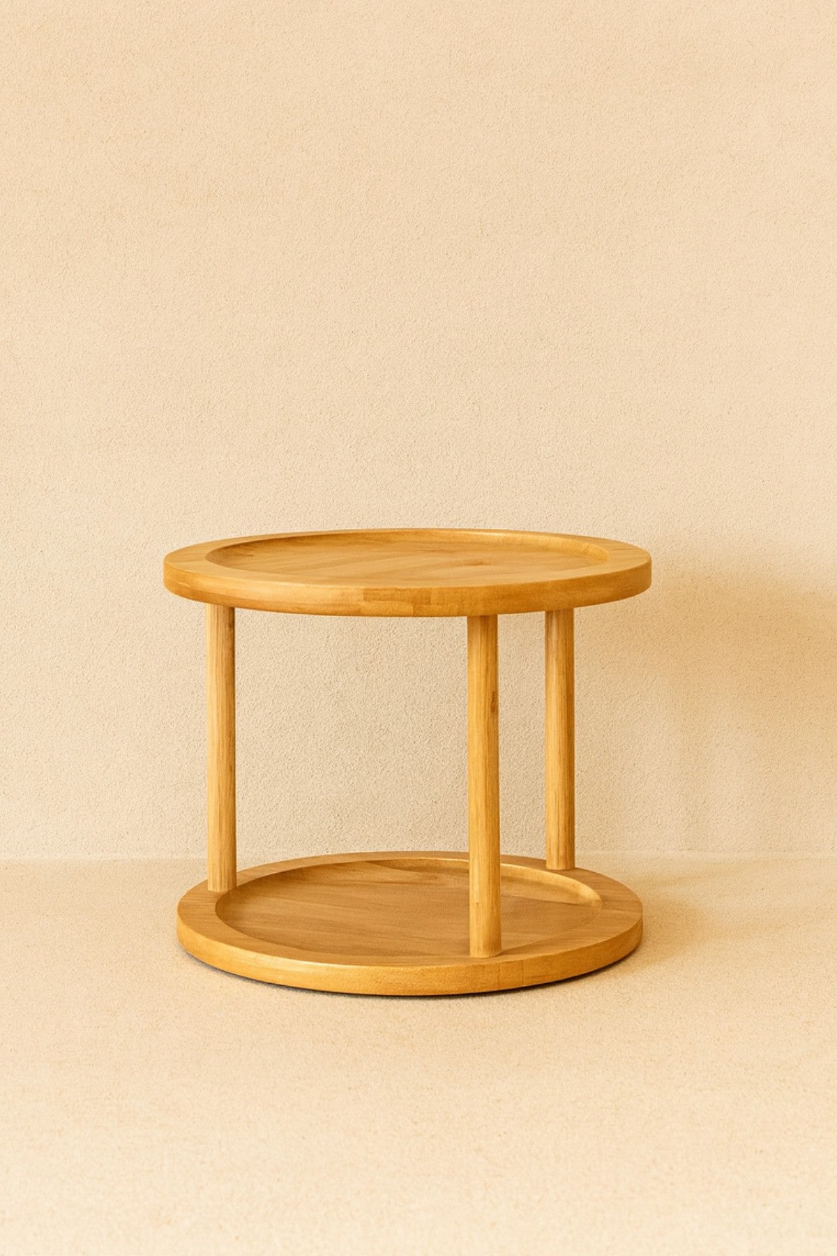 12li Ahşap Döner Standlı Baharat Seti 300ml 12 Adet Ahşap Kaşık