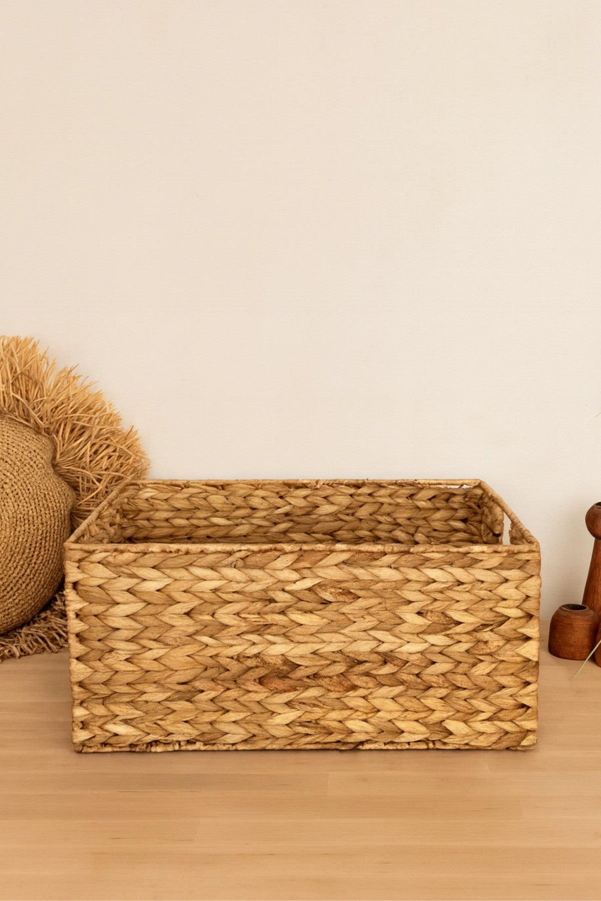 Hasır Su Sümbülü Dikdörtgen 39x26x18cm Düzenleyici/Sepet/Organizer
