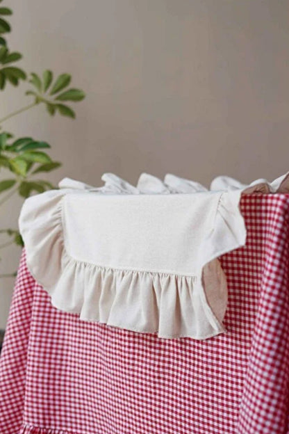 Pamuklu Ham Keten Fırfırlı Runner 50x150cm