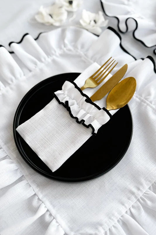 Shine White 3 Bölmeli Çatal-Kaşık-Bıçak Kılıfı 6Lı