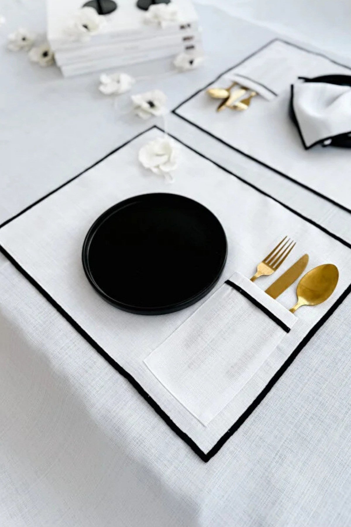 Shine White Dikdörtgen Cepli Amerikan Servis / Supla 6LI