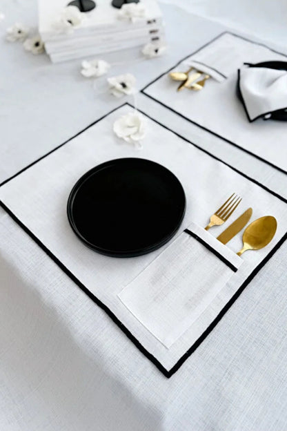 Shine White Dikdörtgen Cepli Amerikan Servis / Supla 6LI