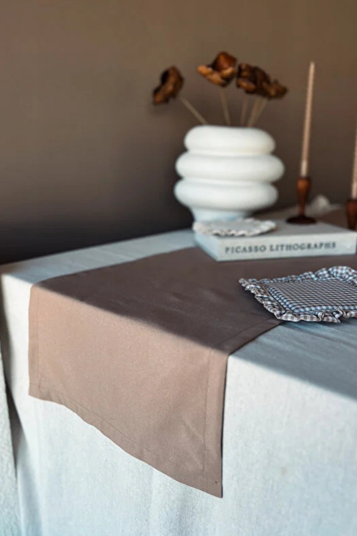 Sienna Keten Runner Kahverengi