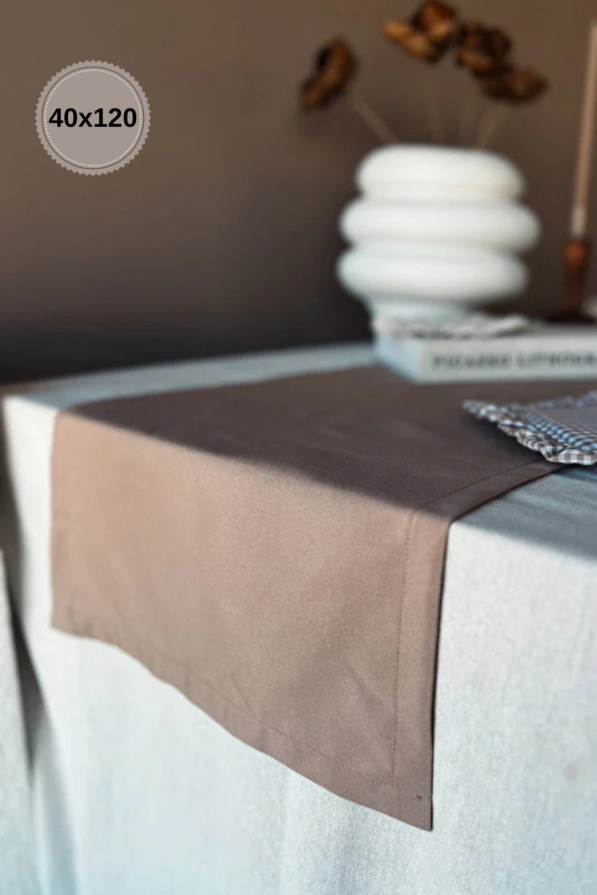 Sienna Keten Runner Kahverengi