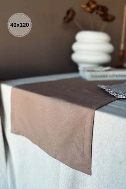 Sienna Keten Runner Kahverengi