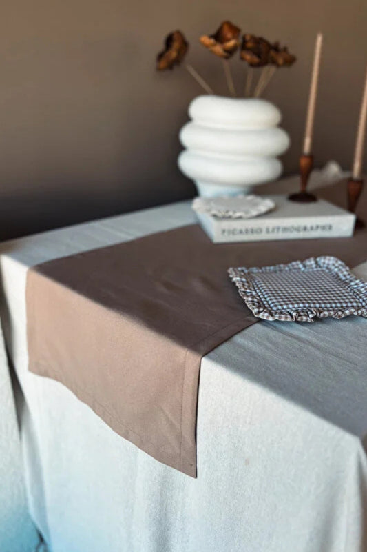 Sienna Keten Runner Kahverengi