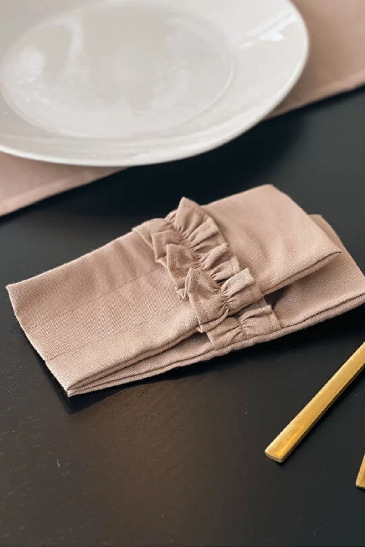 Sienna Keten 3 Bölmeli Çatal-Kaşık-Bıçak Kılıfı 2Li