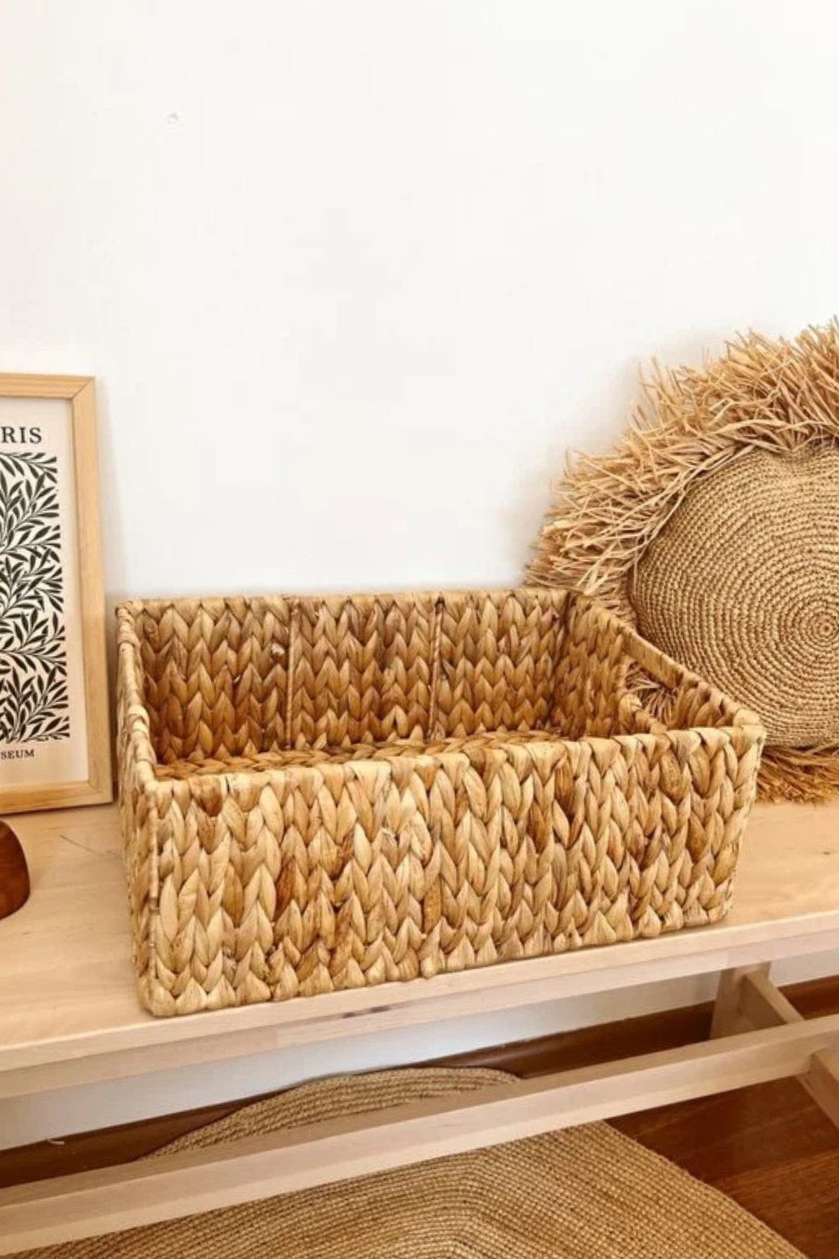 Hasır Dikdörtgen Su Sümbülü Çok Amaçlı Düzenleyici/Sepet/Organizer