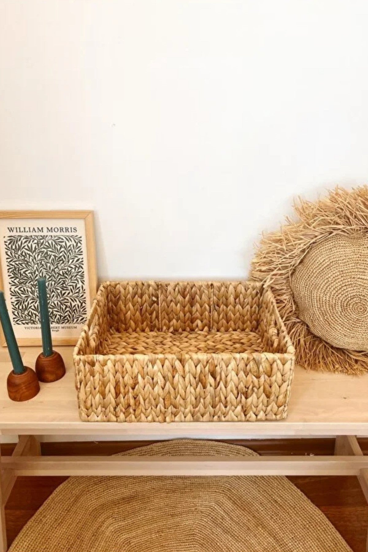 Hasır Dikdörtgen Su Sümbülü Çok Amaçlı Düzenleyici/Sepet/Organizer