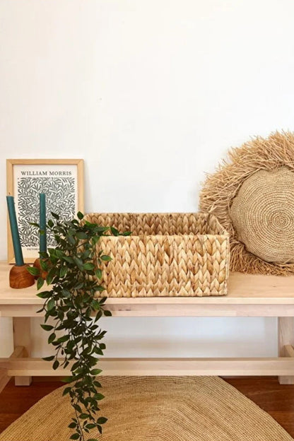 Hasır Dikdörtgen Su Sümbülü Çok Amaçlı Düzenleyici/Sepet/Organizer