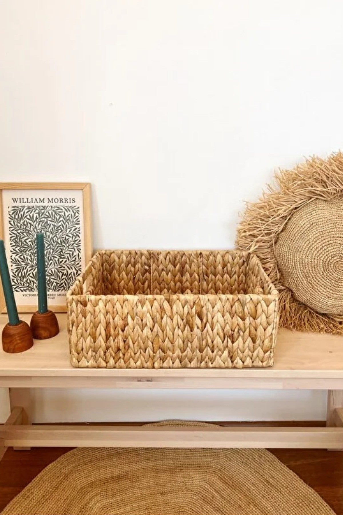 Hasır Dikdörtgen Su Sümbülü Çok Amaçlı Düzenleyici/Sepet/Organizer