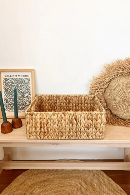 Hasır Dikdörtgen Su Sümbülü Çok Amaçlı Düzenleyici/Sepet/Organizer